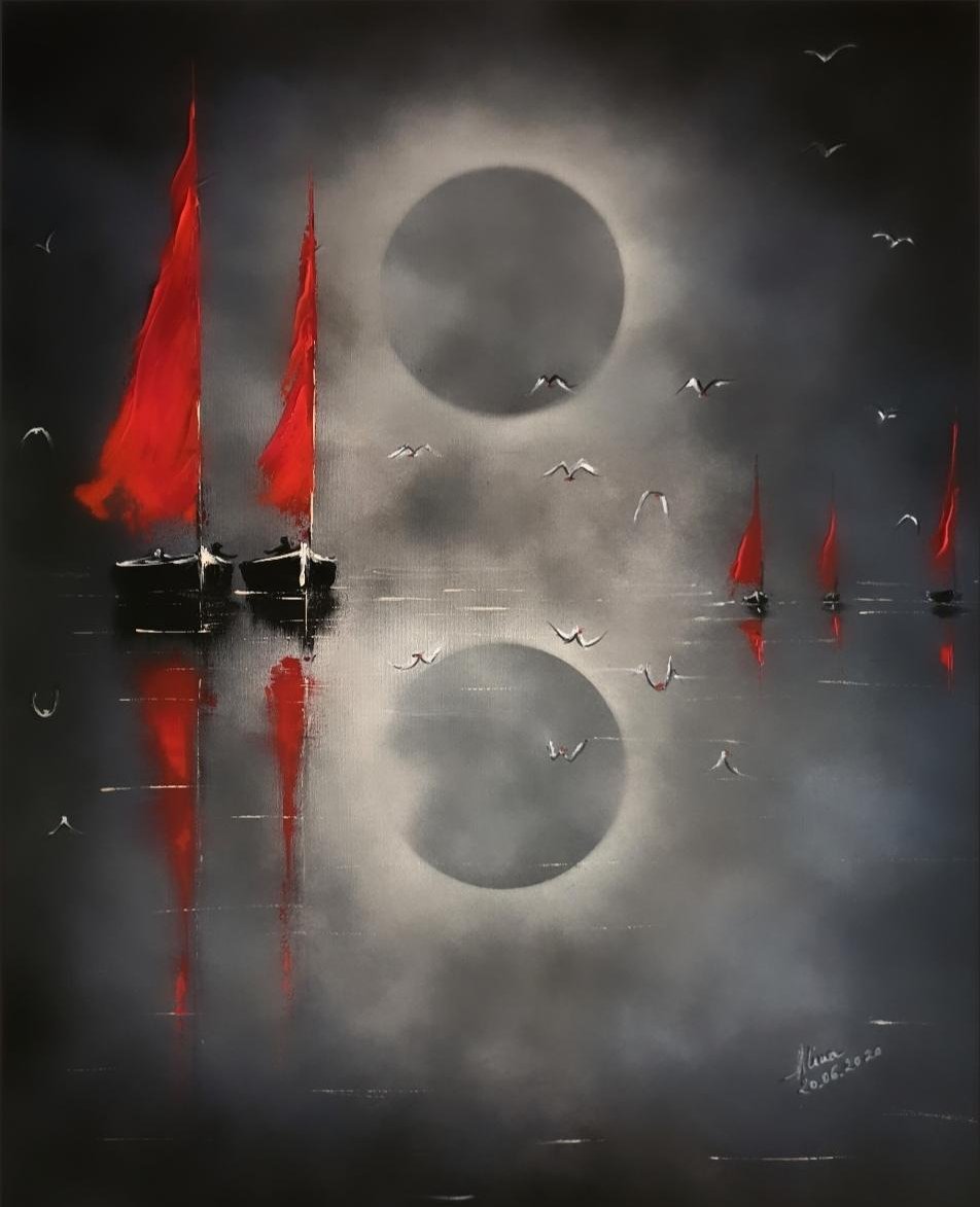ArteDiAlina.com painting: Total eclipse of the Heart